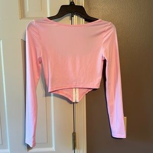 SHEIN baby pink corset top NWOT